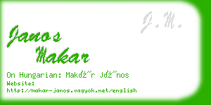 janos makar business card